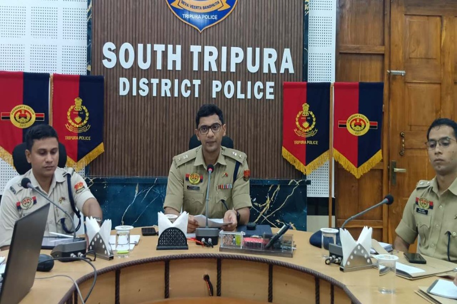 1,200 Security Personnel to Be Deployed for South Tripura VC Polls; SP Reviews Security Preparedness