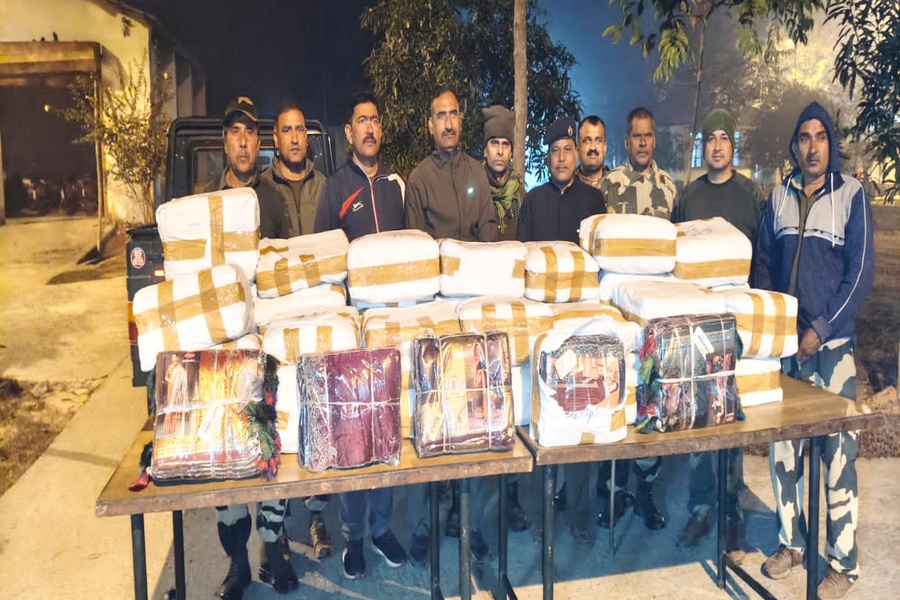 240 Sarees meant for smuggling Seized in Joint Operation by Police, BSF in South Tripura