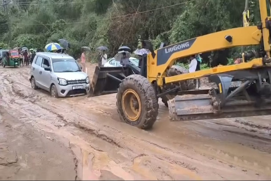 Agartala–Khowai National Highway Disrupted by Continuous Rainfall