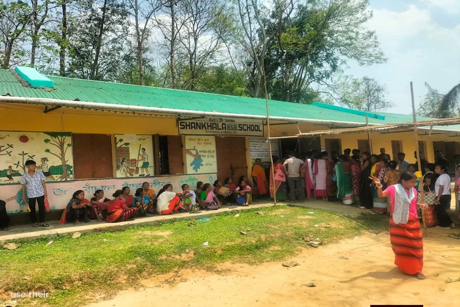 Amidst sporadic incidents Tripura ADC Polls See 65% Voter Turnout by 1 PM; South District Tops Participation at 69%