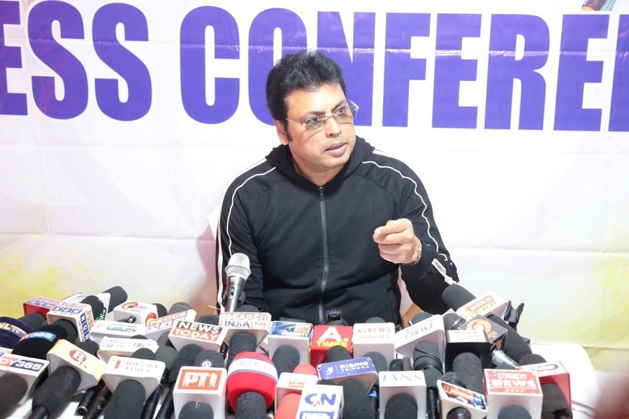 Biplab Deb Accuses TMC of Economic Ruin, Says BJP Fighting to Restore Bengal’s Dignity