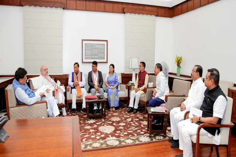 Tripura BJP tribal leaders meeting with Amit Shah to strategize ahead of ADC polls