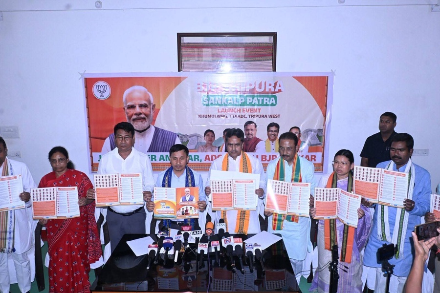 BJP Unveils 29-Point Sankalp Patra; CM Confident of Historic Win in TTAADC