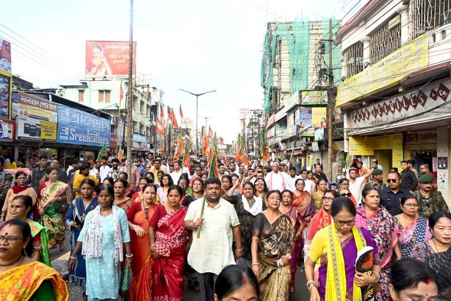 BJP holds protest rally in Agartala, accuses Rahul Gandhi of anti-India Conspiracy