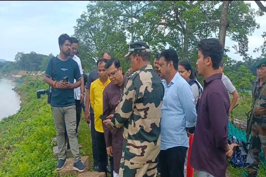 Border Objection Puts Manu River Embankment Repairs on Hold in Unakoti, Minister inspected