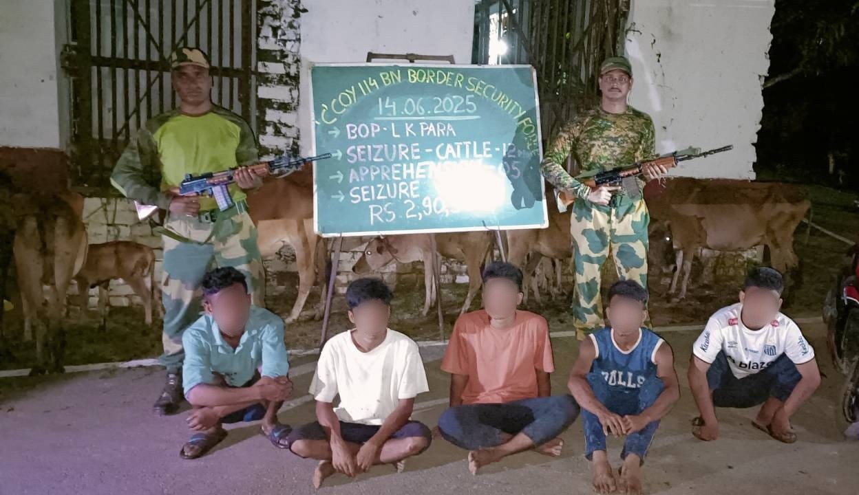BSF apprehends 5 cattle smugglers, seizes narcotics