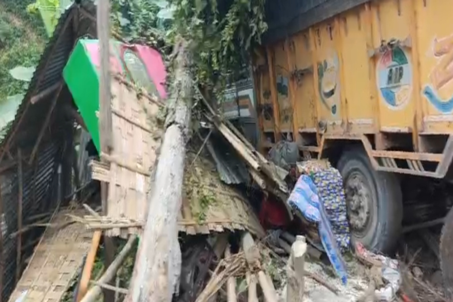 Four Seriously Injured as Lorry Crashes into House in Tripura