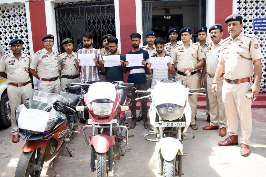West Agartala Police recover stolen bikes, gold ornaments; four arrested
