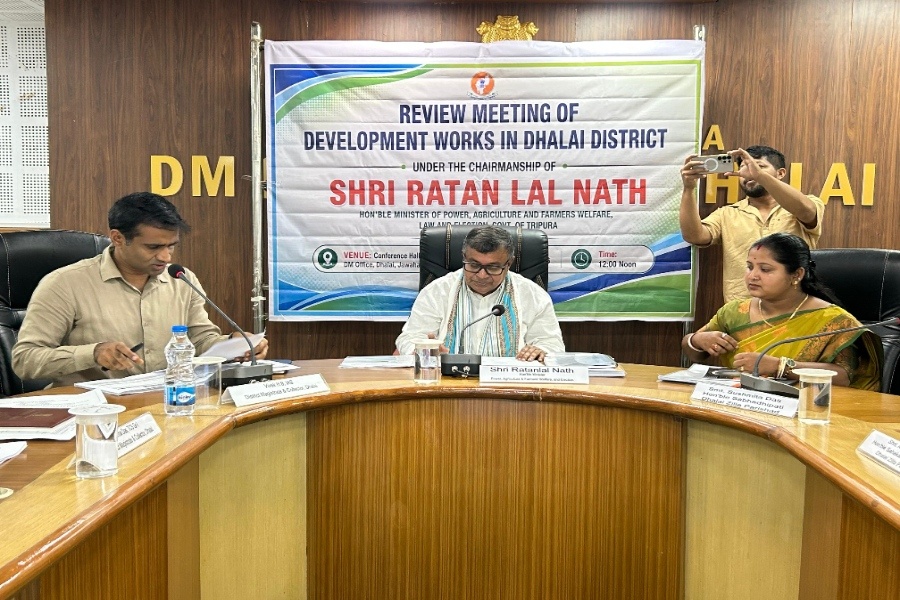 Guardian Minister Ratan Lal Nath reviews Dhalai development works; says benefits must reach remote areas quickly