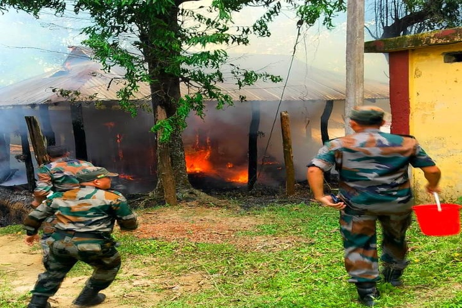 House Gutted in fire, Swift Action by TSR Prevents Larger Disaster