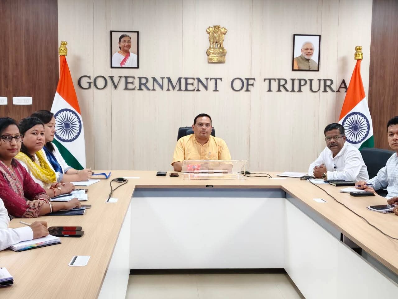 Tripura Minister reviews progress to maintain top spot in Panchayat advancement index