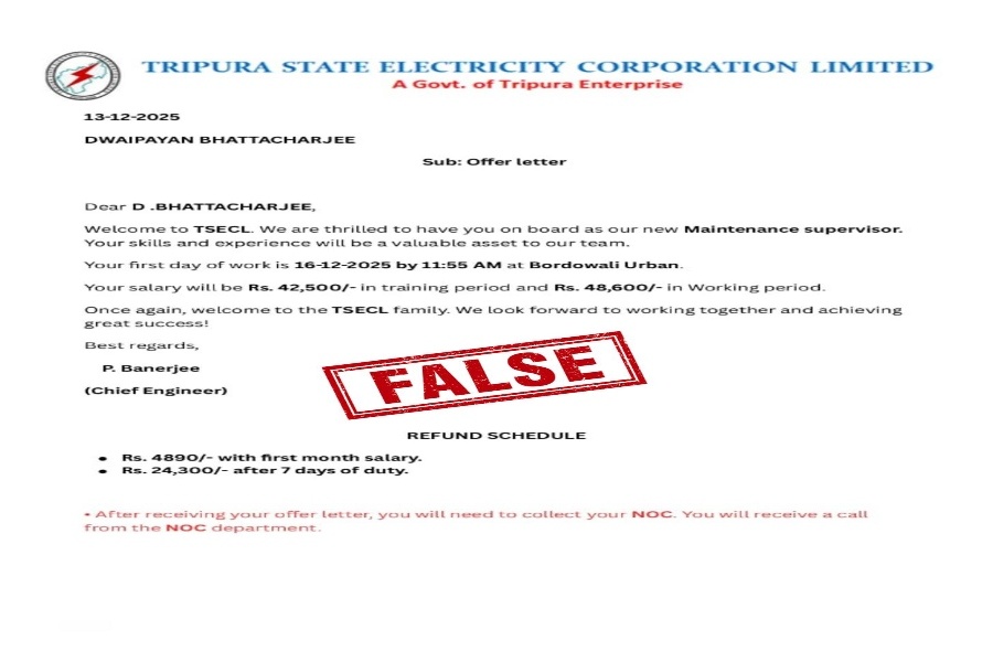 Job Aspirants Targeted by Fraudsters Promising TSECL Jobs