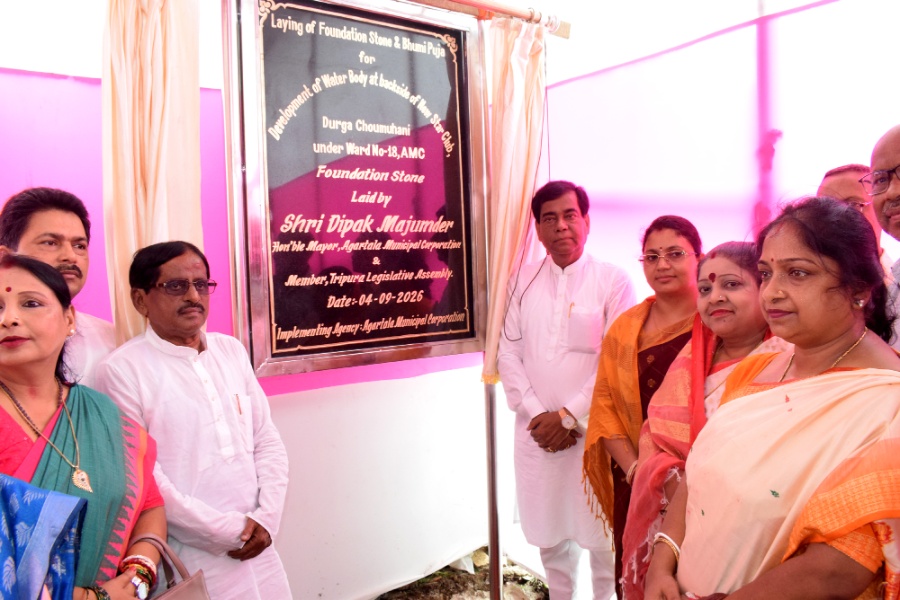Mayor lays foundation stone for development and beautification of waterbody in Agartala