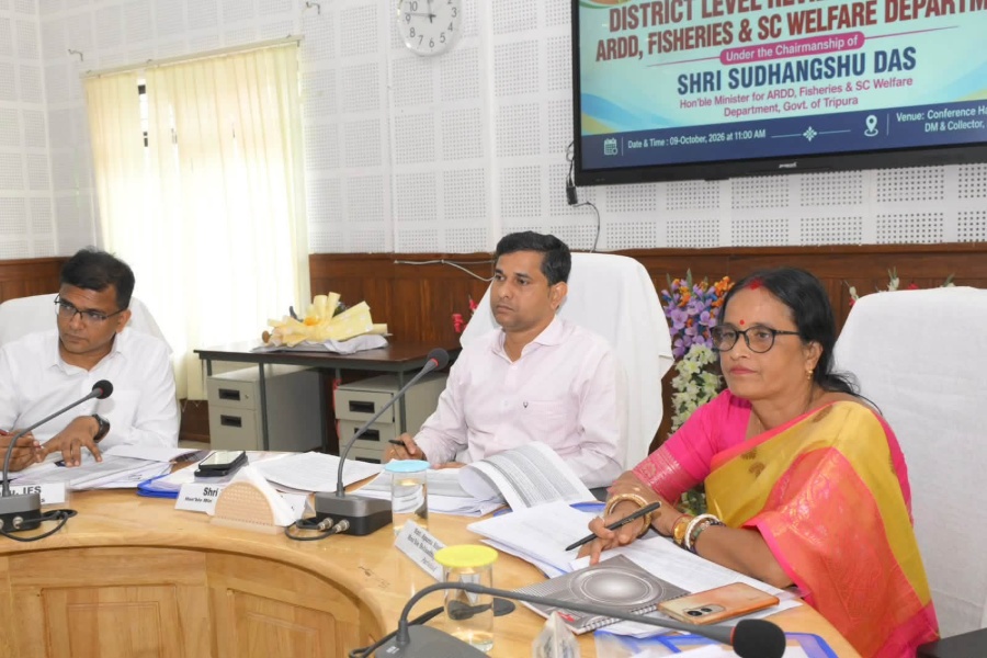 Minister reviews progress of ARDD, Fisheries and SC Welfare schemes in Khowai