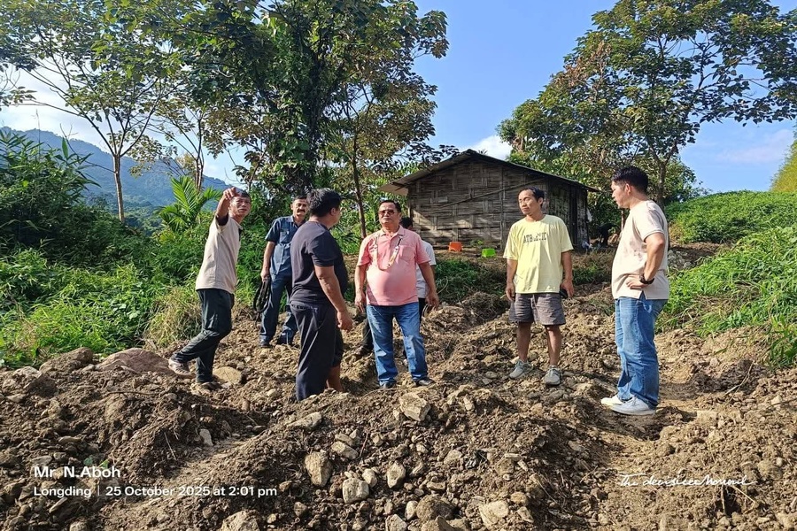 MLA Thangwang Wangham Inspects Construction Site of Working Women’s Hostel in Lo...