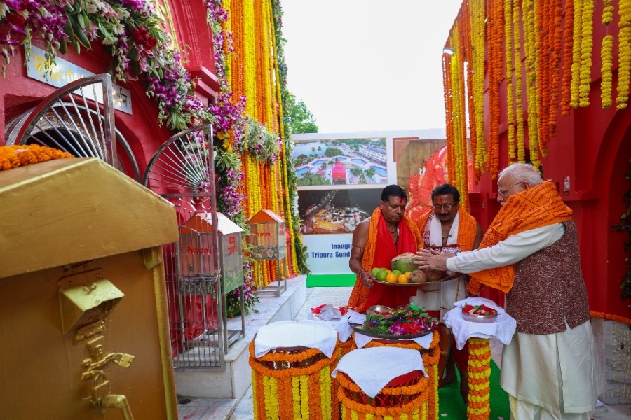 PM Modi Highlights Pilgrim and Tourist Promotion at Iconic Tripura Sundari Temple