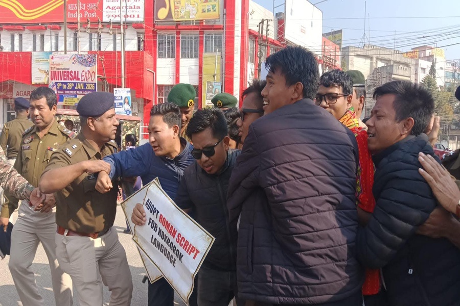 Protest Over Roman Script Disrupts Kokborok Language Day Event, 40 students held
