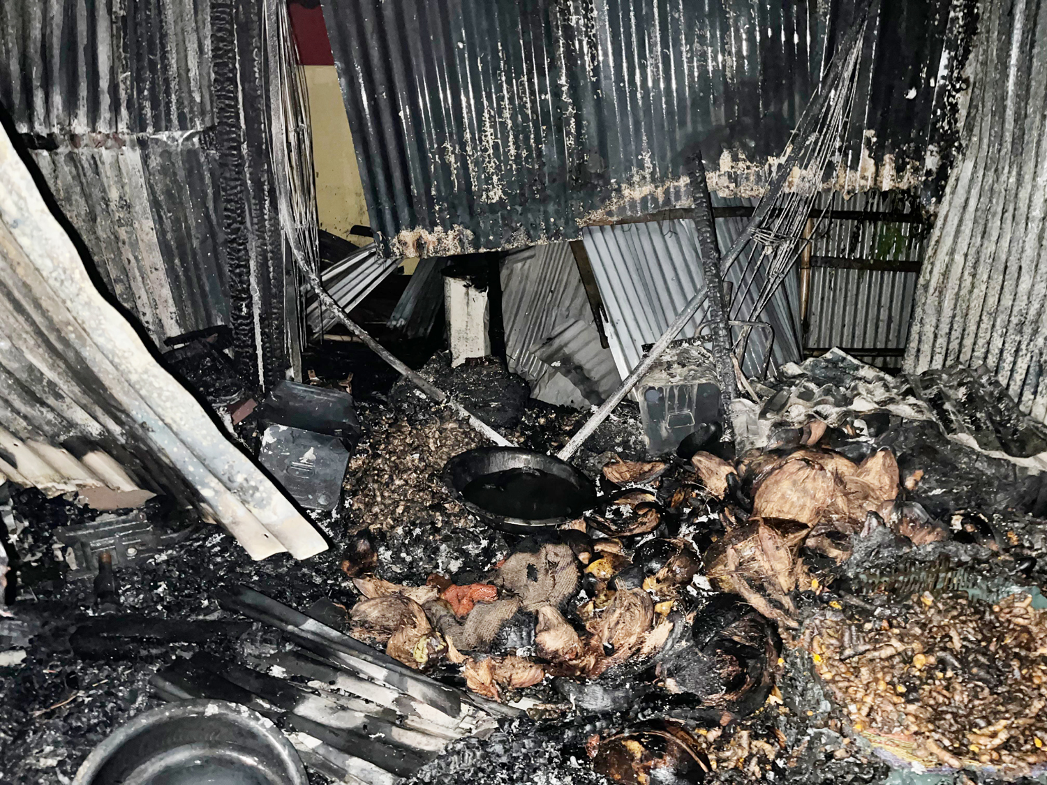 Fire ravages Tripura’s largest market amid rain; six shops destroyed