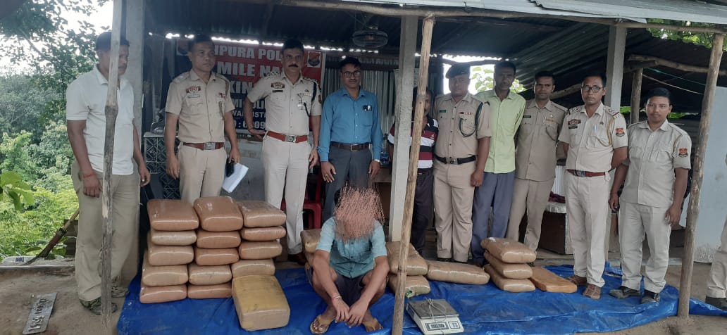 Six, including four women held with cannabis of Rs 50 Lakh in Tripura