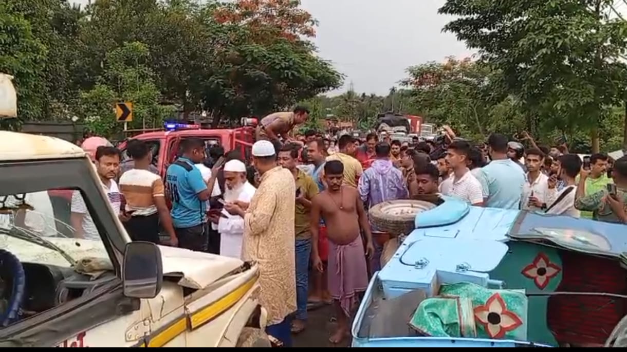 Three-vehicle collision on Agartala-Udaipur highway leaves five injured