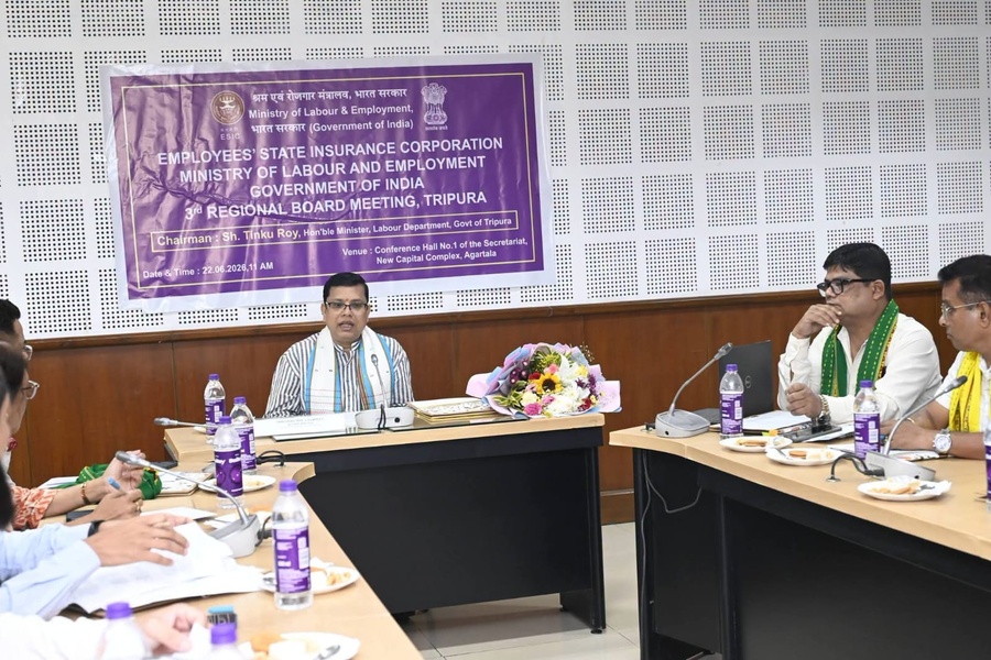 Tinku chairs ESIC Regional Board Meeting; Reviews Measures to Strengthen Workers’ Social Security in Tripura