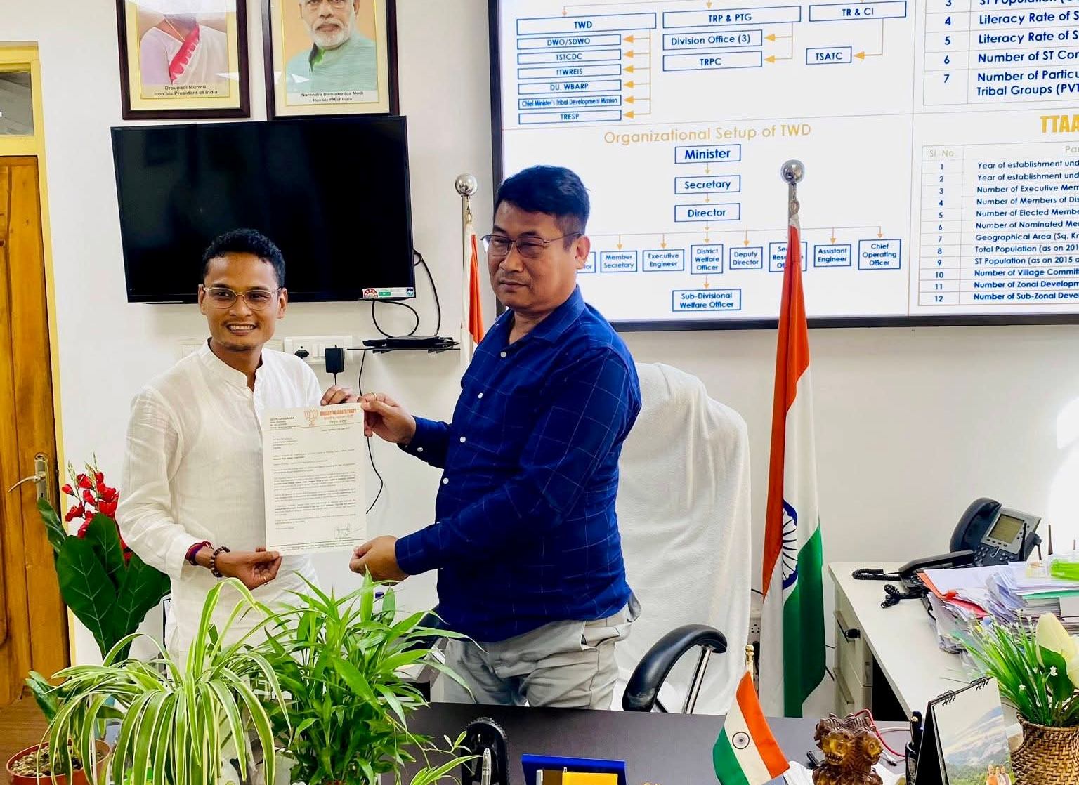 Tripura BJP leader urges Tribal Welfare Minister for girls’ hostel