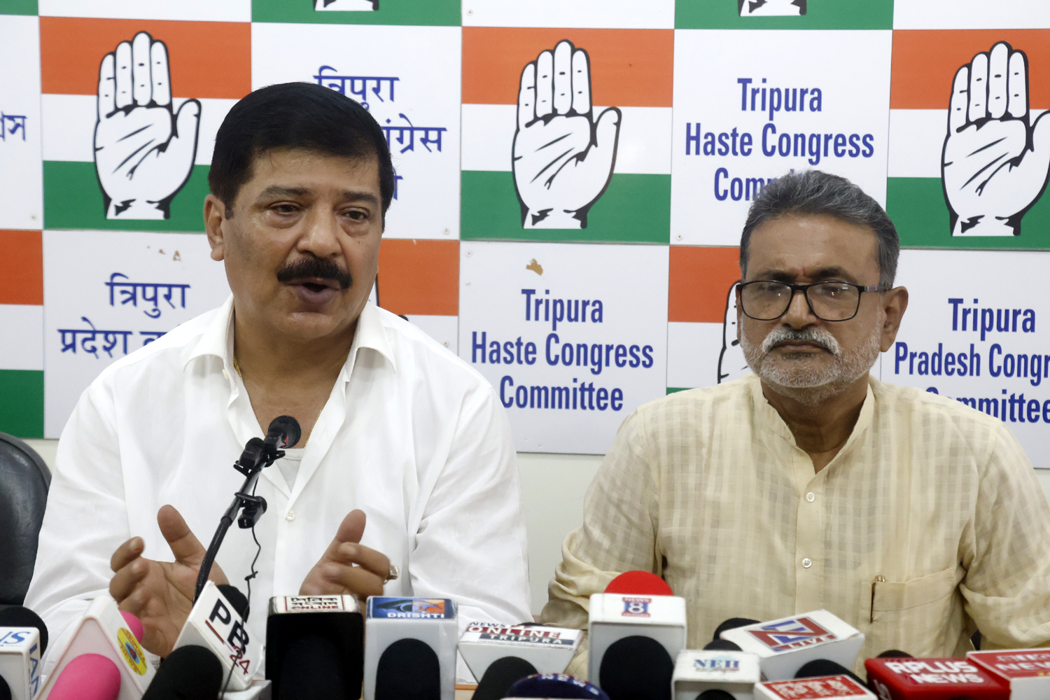 Tripura Congress raises allegations of corruption in drainage work in Agartala, demands probe