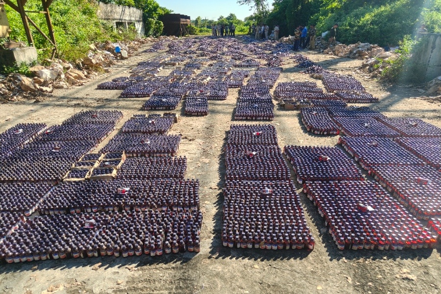 Rs 1.25 Crore Cough Syrup Haul Destroyed by Tripura Crime Branch