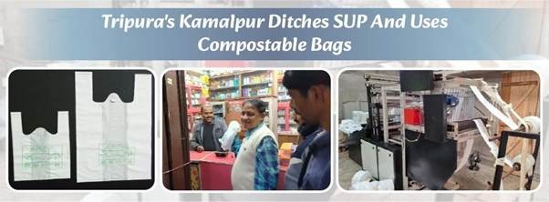 Plastic-free push: Tripura's Kamalpur rolls out compostable PBAT bags for local use