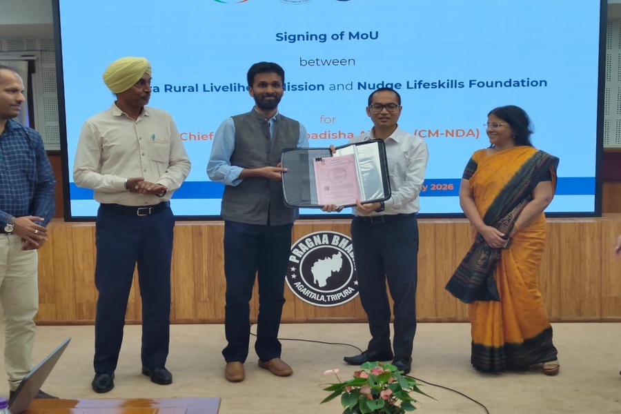 TRLM and The/Nudge Life Skills Foundation sign MoU to boost rural livelihoods in Tripura