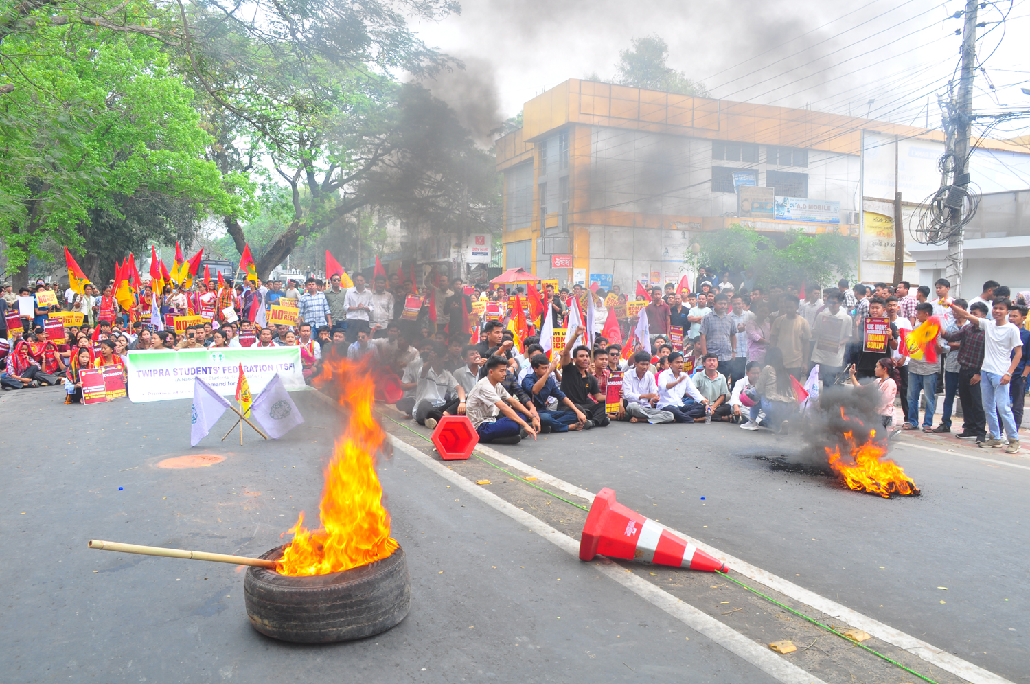 TSF open to dialogue on Kokborok Script issue, with CM, to continue protest on Monday