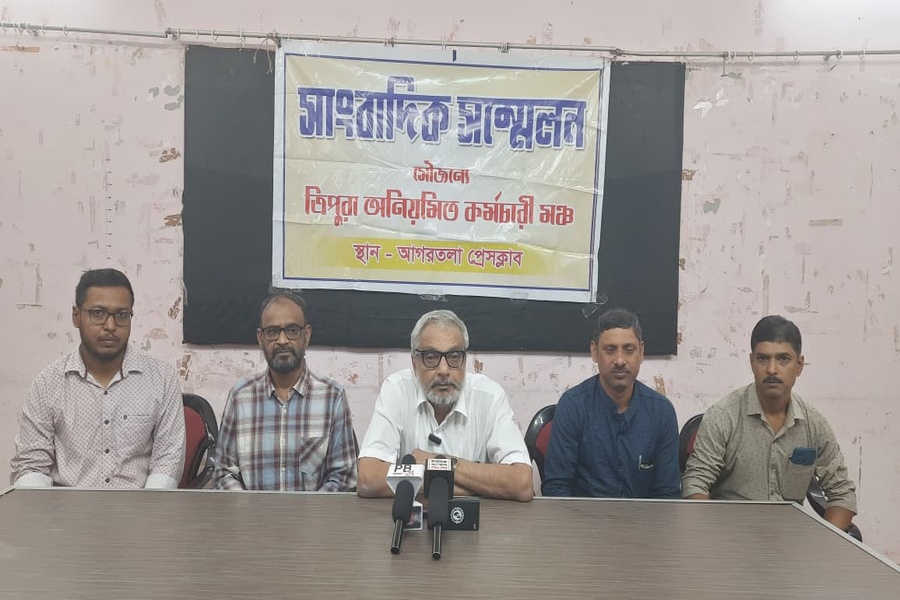 Tripura Irregular Employees’ Forum Criticizes Government Inaction, Announces Statewide Agitation
