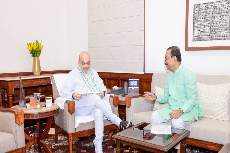 Tripura Rajya Sabha MP meets Union HM Shah